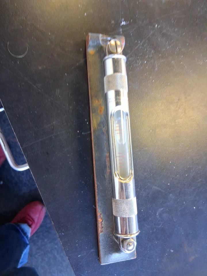 Starrett No. 97 Maquinista Nivel 6"L Frasco Liso Cromo De Colección Hecho en EE. UU. Foto 2 de 4