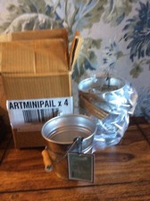 Artesà Pail-Style Mini Steel Chip Serving 'Basket' / Bucket - Set of Four