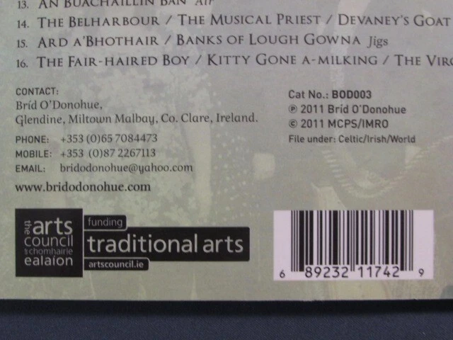 Bríd O'Donohue & Family Cliabhán An Dúchais DIGIPACK IRISH CD CELTIC FOLK WORLD Foto 4 de 4
