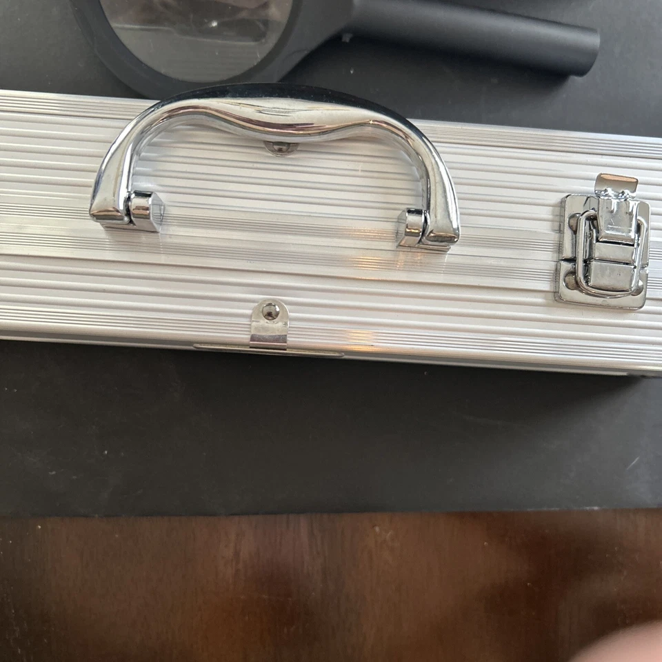 Picnic At Ascot 3 Pc BBQ Set-Stainless  Steel In Aluminum Case- Opened - Image 3 of 3