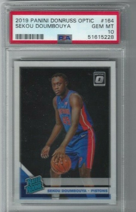 2019 PANINI DONRUSS OPTIC #164 SEKOU DOUMBOUYA PSA 10 GEM MINT RATED ROOKIE RC