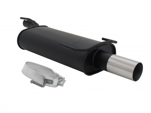 Novus SchalldäMpfer Endtopf 1X76Mm Rl-Design Stahl FüR Opel Astra F +Abe-image