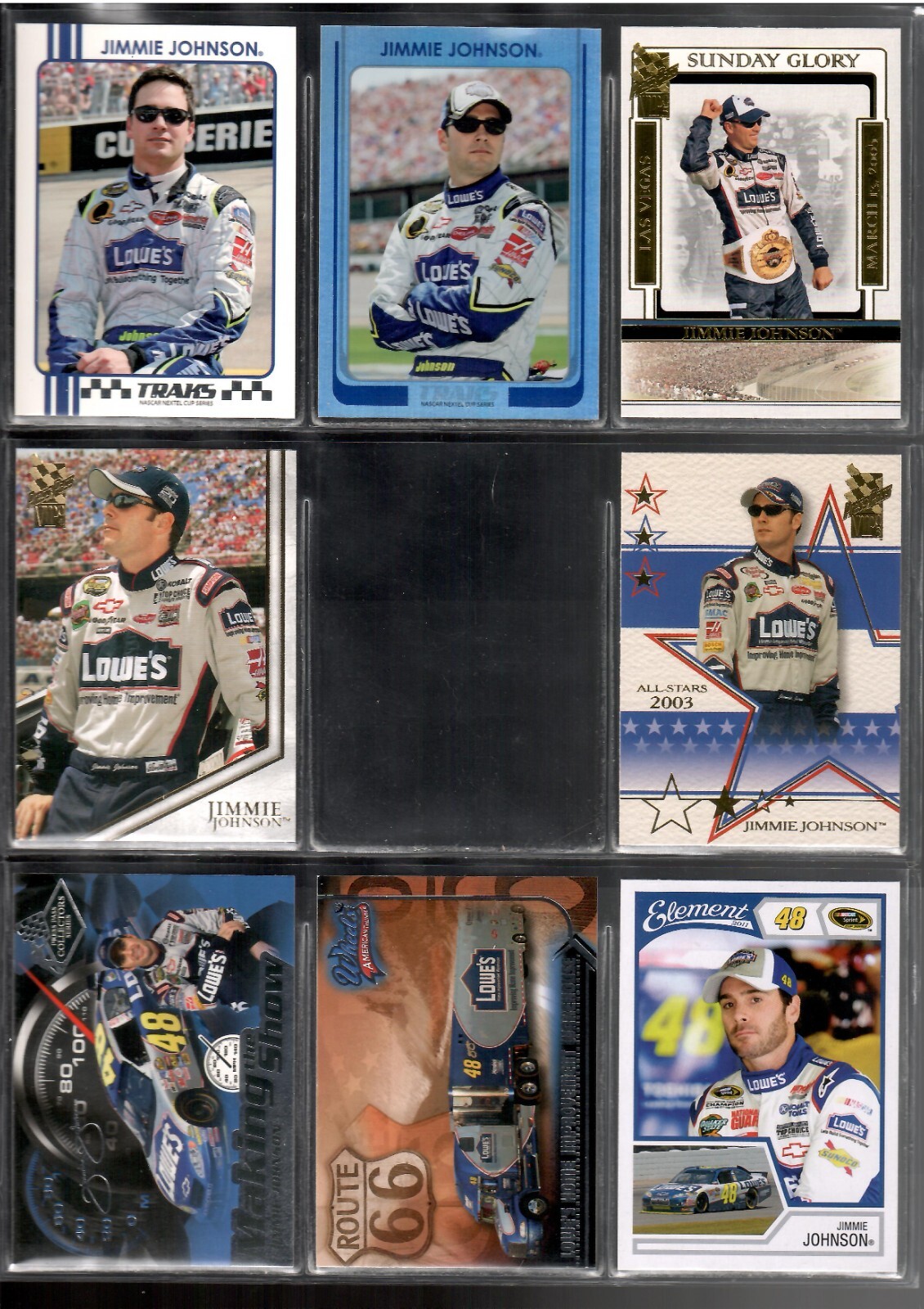 Jimmy Johnson Rookie Card Jimmie Johnson 25-card NASCAR Lot (NO DUPLICATES) LOT D | eBay