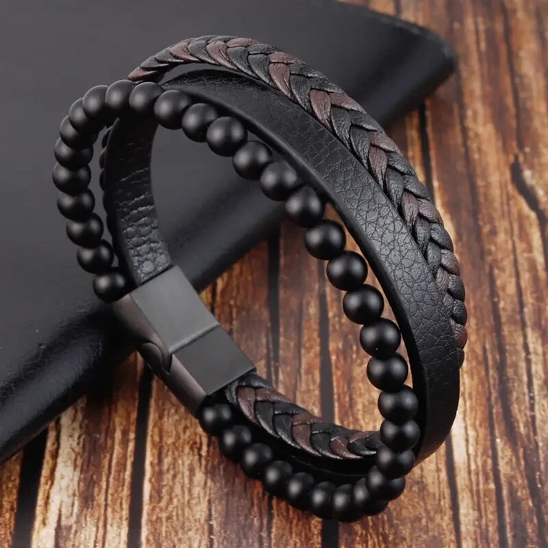 PU Leather Bracelet Men's Jewelry Exquisite Fashionable Accessories