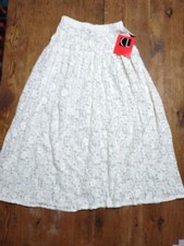 Vintage Carole Little Sport Skirt Size 6 Beige Natural Lace Midi Made in USA NWT