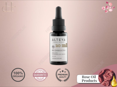 Alteya Bio Rose Otto Gesichtsserum 20ml - Feuchtigkeitsspendende Anti-Aging Hautpflegelösung