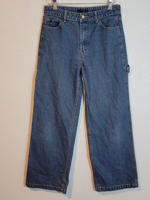 forever 21 carpenter jeans womens size large relaxed wide leg
