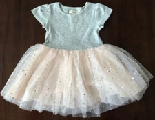 Tucker + Tate Toddler Girls Pullover Tutu Dress Gray & Pink Sparkle Size 2