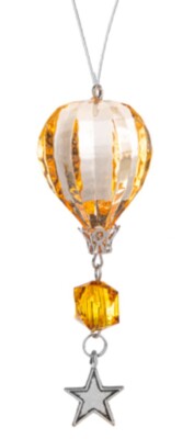 Ganz Crystal Expression Dreams & Wishes Mini Hot Air Balloon w/Star Charm Orange