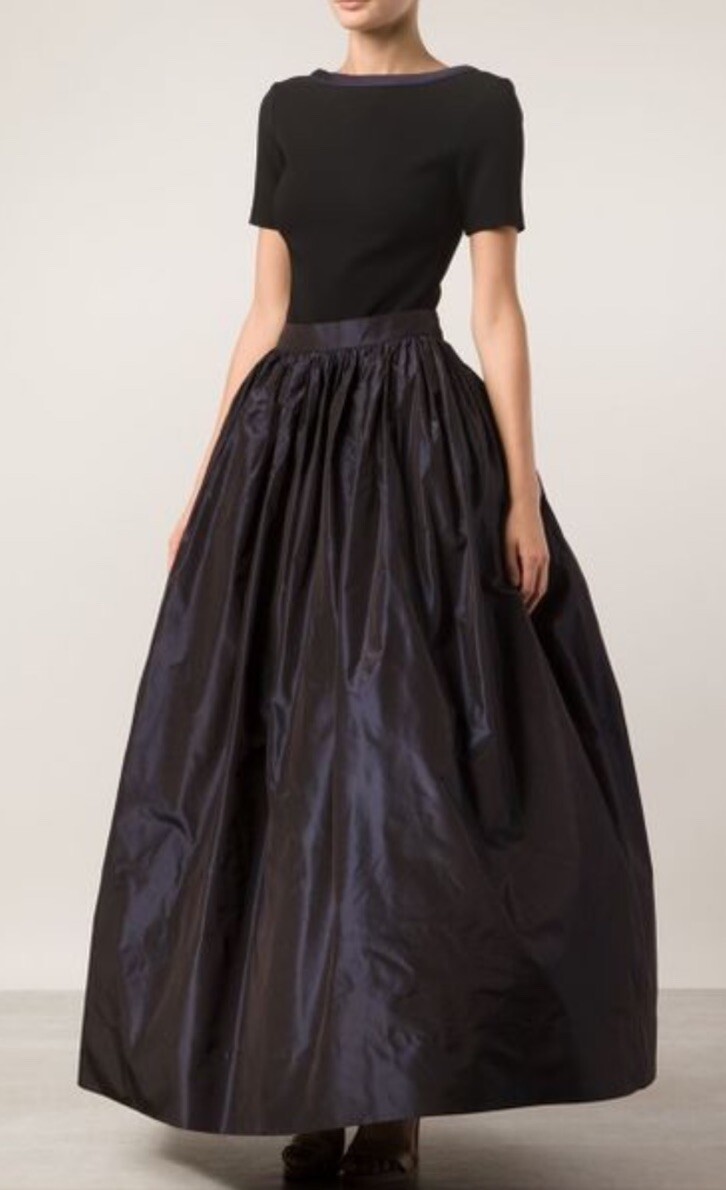 Maxi/Long Circle High Waisted Solid Formal Taffet… - image 8