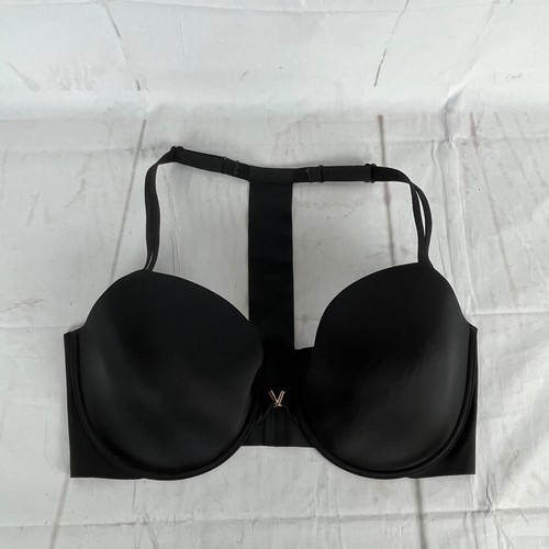 Victoria's Secret Pure Black Sexy Illusions Lined Demi Front Close Bra