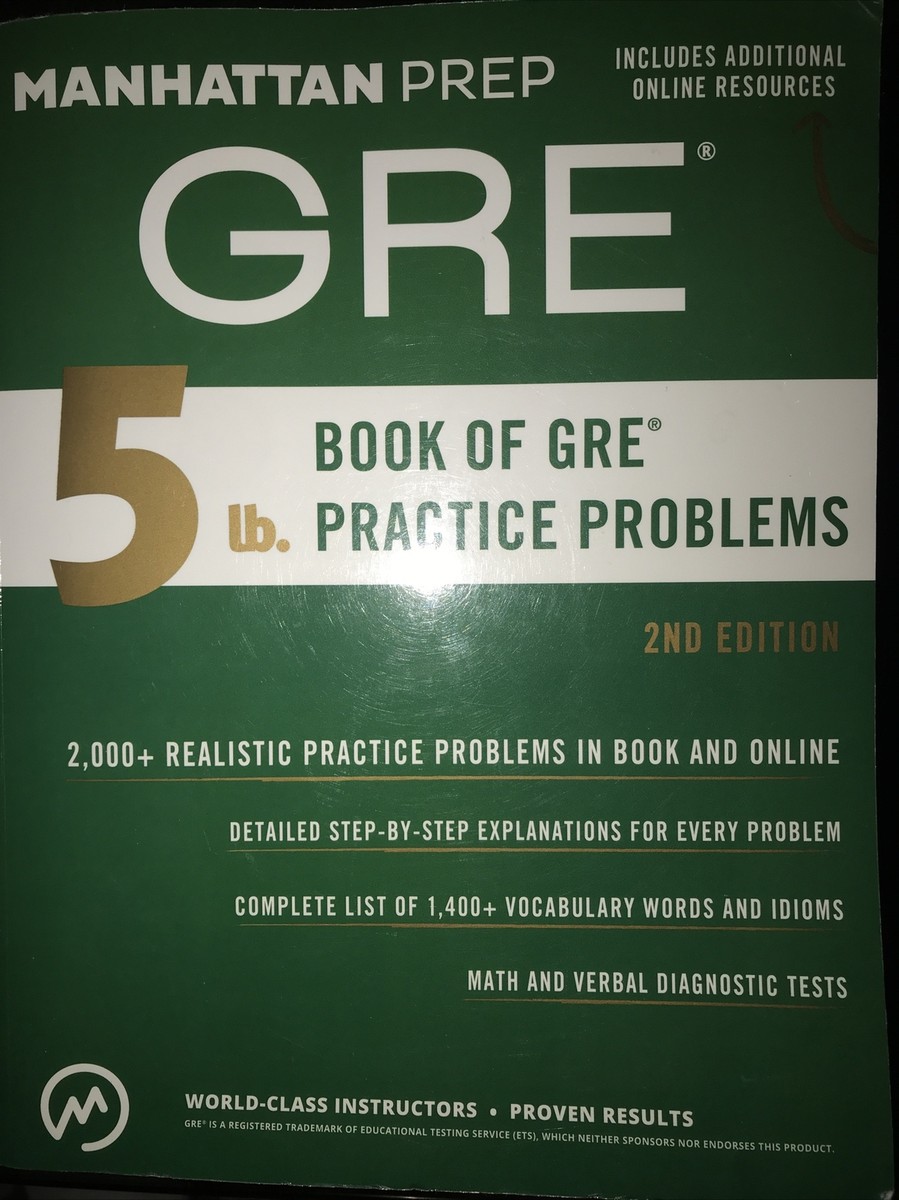 MANHATTAB PREP GRE 5LB BOOK OF GRE PRACTICE PROBLEMS | eBay