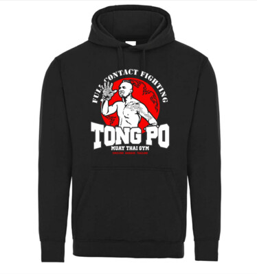 Tong Po Kick Boxer 80s Muay Tai Gym Parody Style Graphic Hoodie Sweater