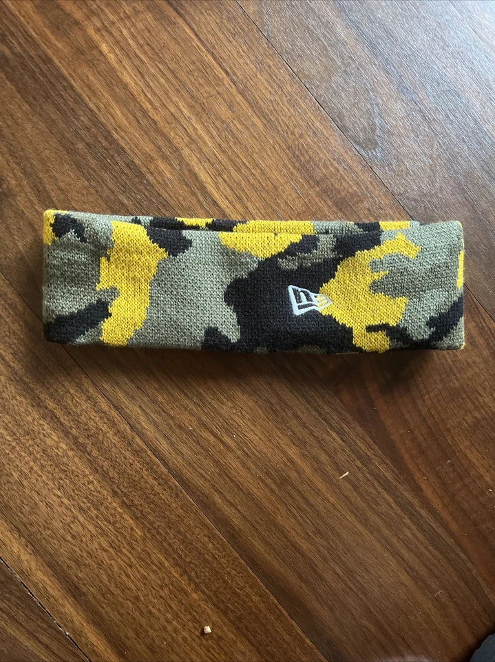 Supreme FW17 3M Reflective Brooklyn Camo Headband - Yellow Camo - Slightly Worn - Image 2 of 3