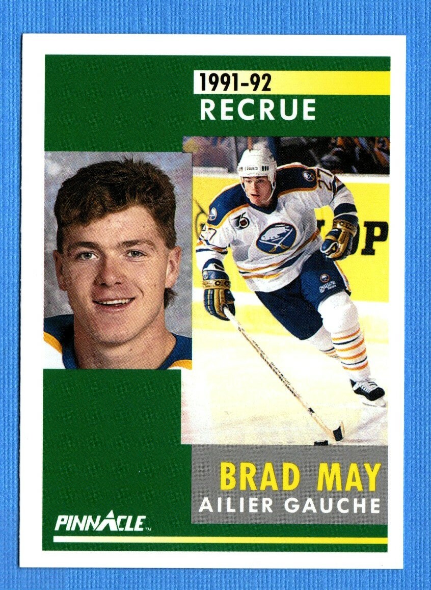 1991-92 Pinnacle French #302 Brad May Sabres