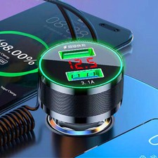 Car Charger Adapter USB Type-C Dual Port Fast Charging For Apple iPhone 16 15 14