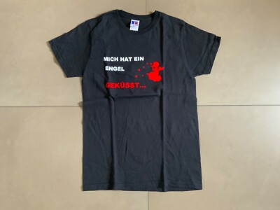 T-Shirt ''Mich hat ein Engel geküsst'' Gr. S, schwarz mit Druck