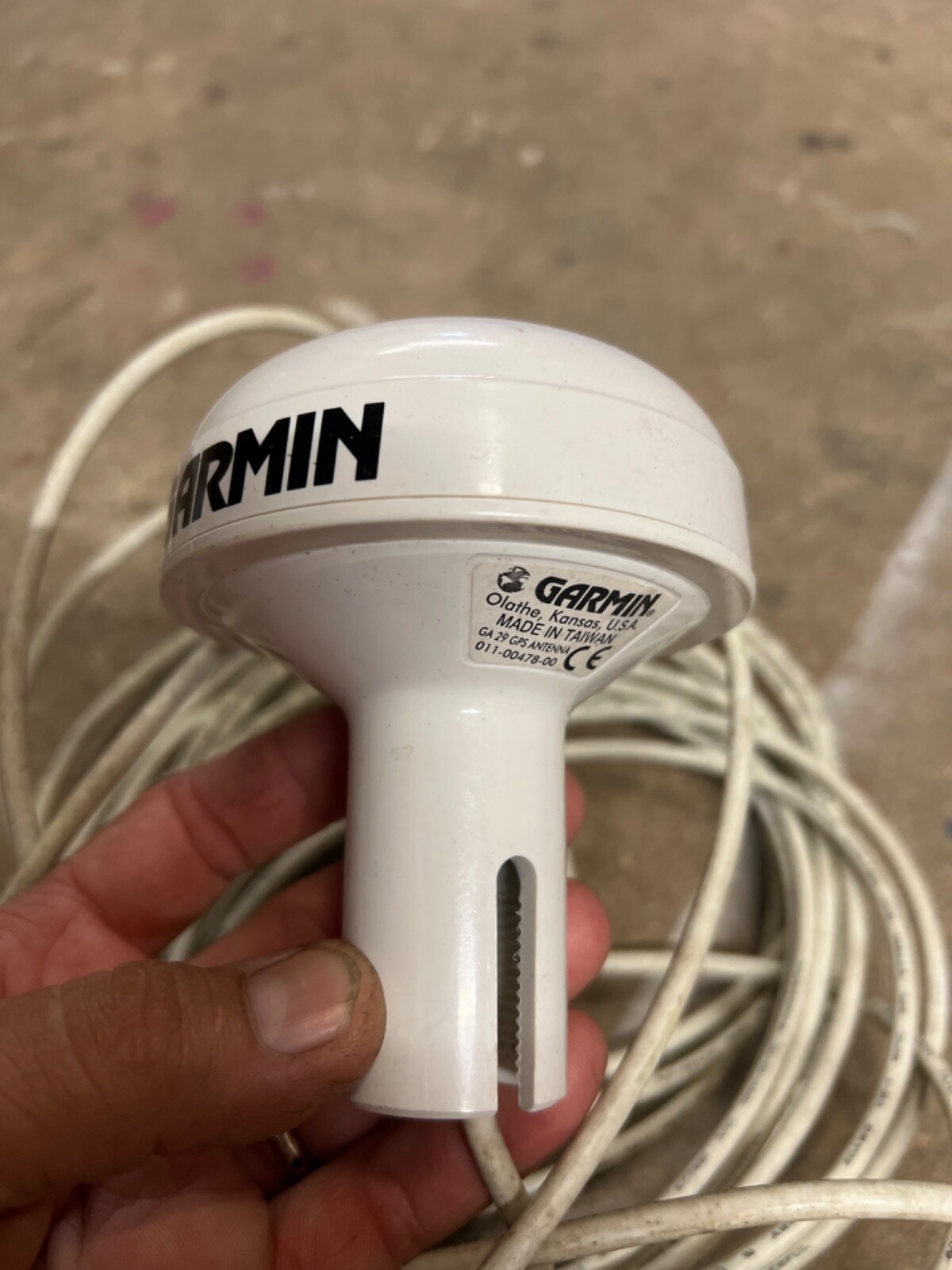 Garmin Ga29 GA 29 Boat Marine GPS Antenna W Stainless Steel Base / BNC