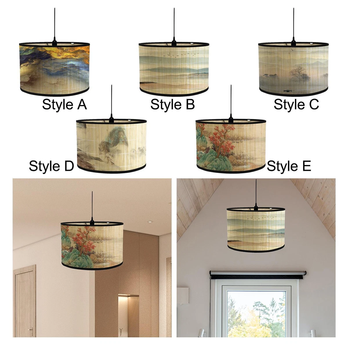 Drum shaped on sale lamp shades