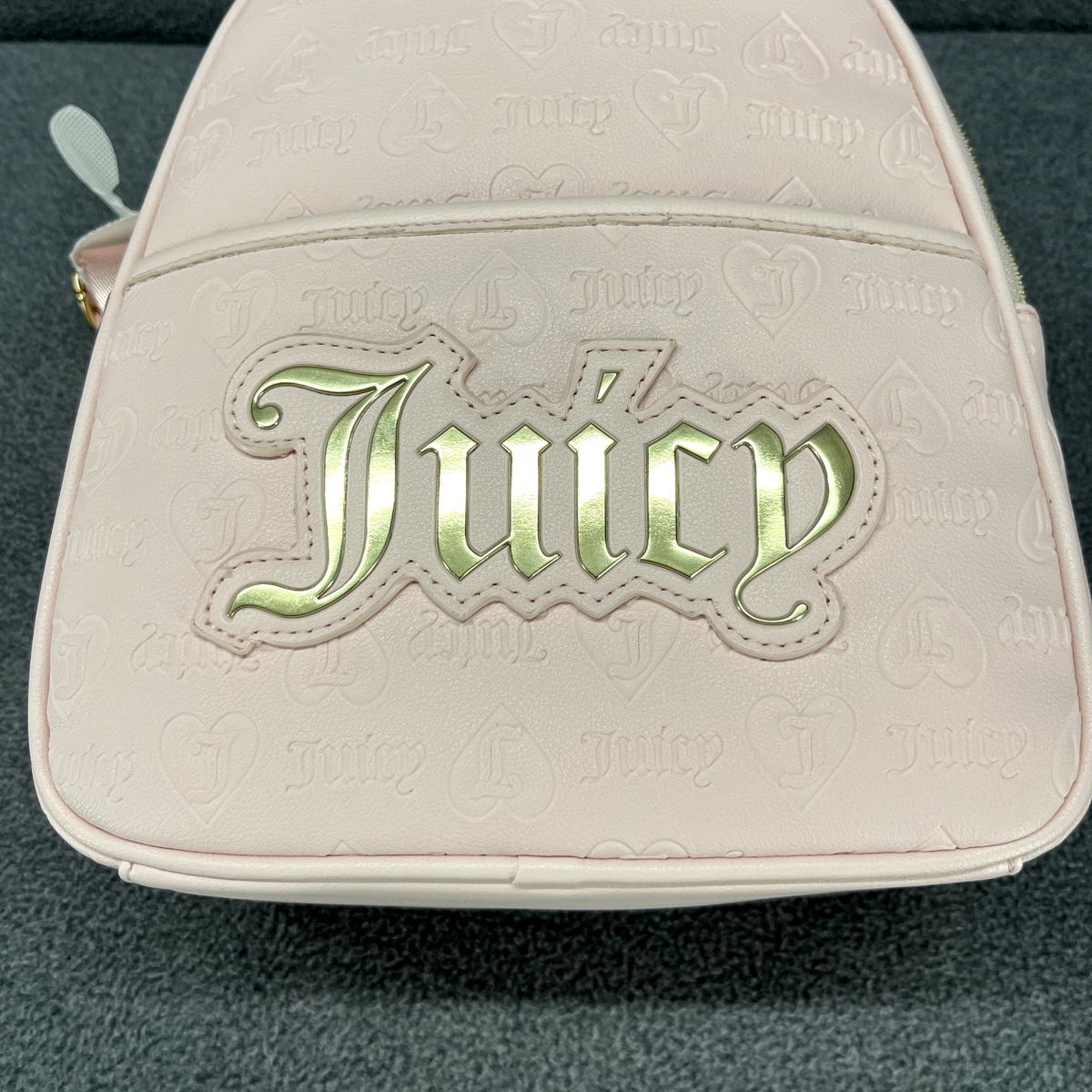 Juicy Couture Backpack Medium Powder blush pink gold Logo | eBay display picture 1