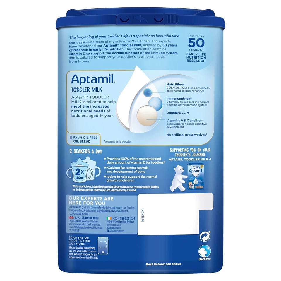 6 x 800g Aptamil 3 Toddler Milk Suitable For Ages 1+ Year Formula - Image 4 of 4