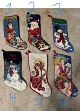 BEAUTIFUL NEEDLEPOINT CHRISTMAS STOCKINGS - CHOICE