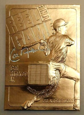 CAL RIPKEN JR. AUTOGRAPHED LIMITED EDITION 23KT GOLD CARD! GAME
