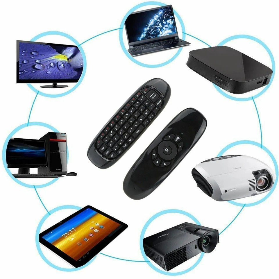 Mini 2.4G Remote Control Wireless Keyboard Air Mouse Android For PC BOX TV - Image 3 of 4