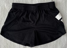 Adidas Girls Small 7/8 S Black Shorts Athletic Running Youth Kids