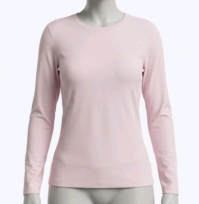 Time and Tru Girls Long Sleeve Basic T-Shirt M 100% Pima Cotton Crew (260403-01)