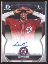 2023 Elian Soto Bowman Chrome 1st Bowman Auto RC #CPA-ES (H3354) $6 MAX SHIP