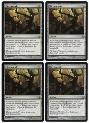 Mirrorworks x4 4x 2011 Mirrodin Besieged PLAYSET Colorless Artifact MTG NM AZ1