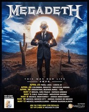Megadeth This Was Our Life 2026 Tour Poster Latin America.
