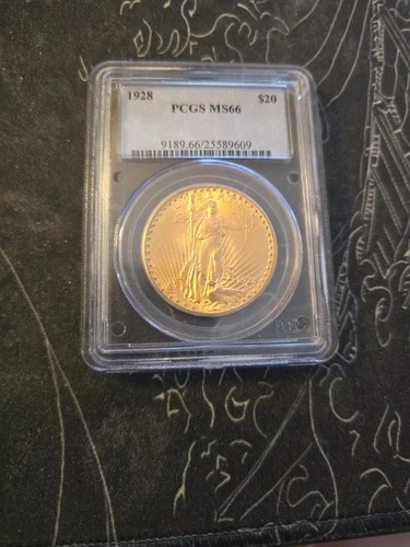 1928 Saint Gaudens Double Eagle $20 PCGS MS-66