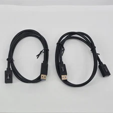 Amazon Basics 2-Pack USB-A 3.0 Extension Cable, 3 Foot, Black