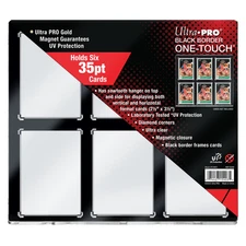 Ultra Pro: 6 Card 35pt Black Border UV ONE-TOUCH Magnetic Holder