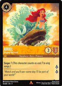 Ariel Singing Mermaid 15/204 Fabled Disney Lorcana 020210