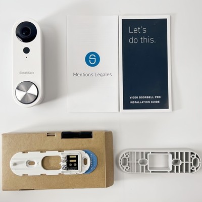 SimpliSafe Pro Smart Home Security Doorbell Wi-Fi 1080P HD Wired Video Cam SSDB3