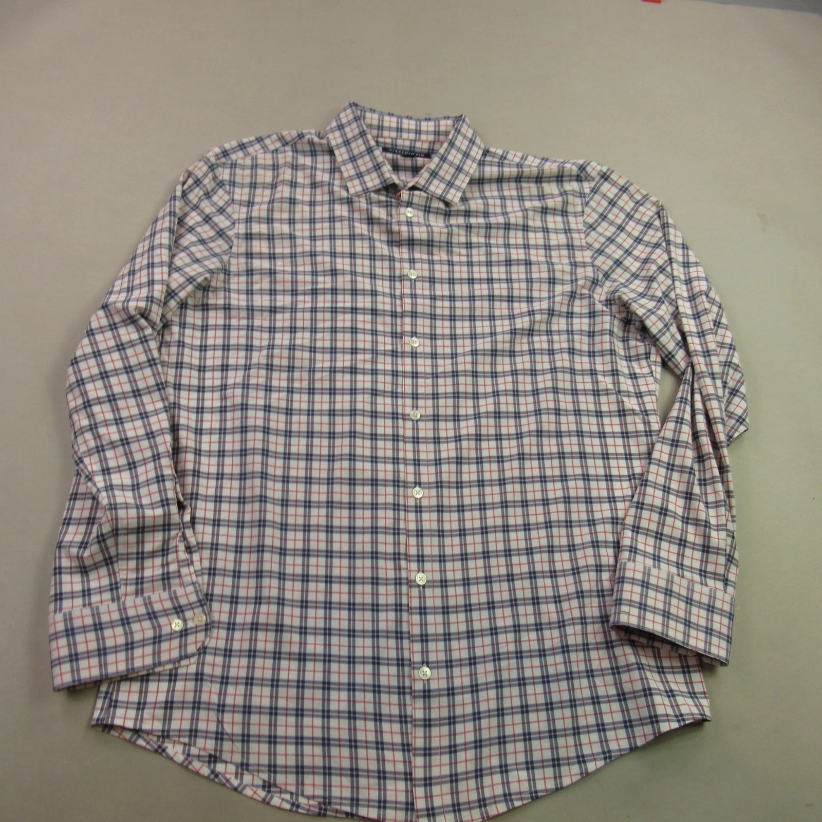 Mizzen Main Shirt Mens XL Long Sleeve Button Front Lightweight Plaid Casual
