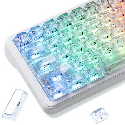 126 Keys Clear Keycaps ASA Profile MX Fits 61/68/84/87/98/100/104 Keyboards