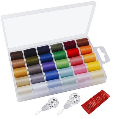 Polyester Sewing Thread Set - 30 Assorted Colors, 50 Yards per Thread Spool, ...