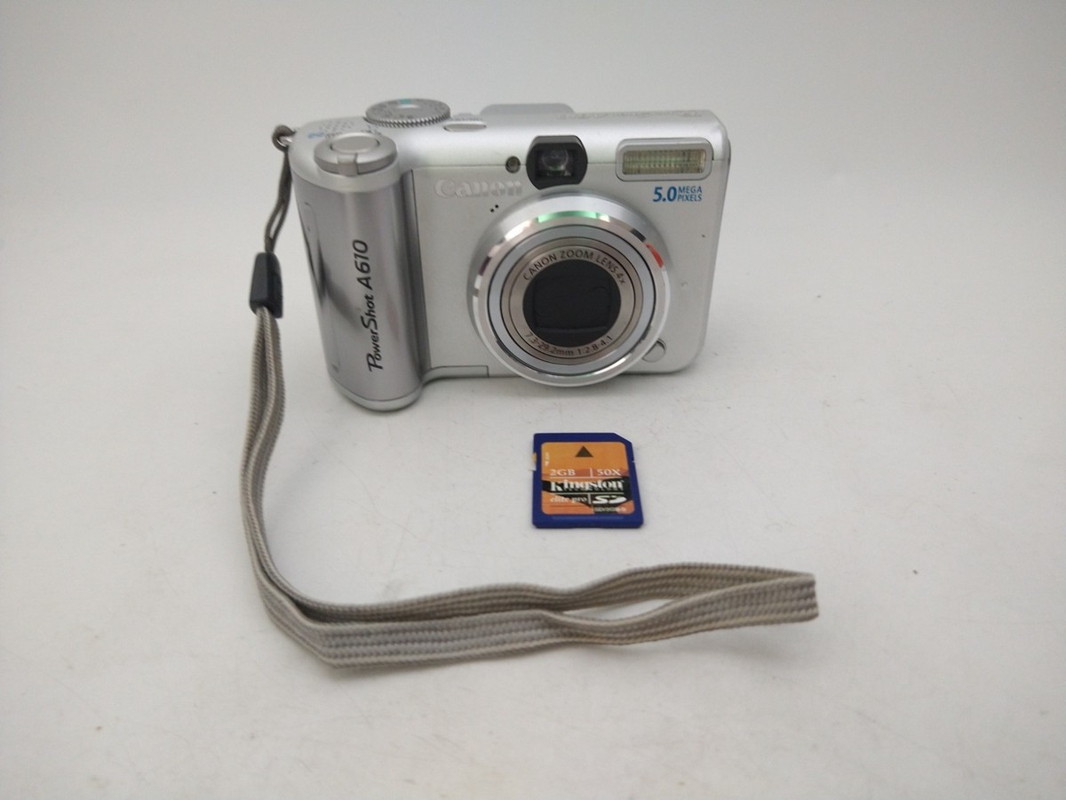 Canon Power-Shot (A610 5.0 MP Digital Camera) Silver PC1146 w