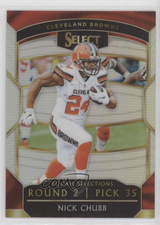 2018 Panini Select Rookie Selections Silver Prizm Nick Chubb #RS-23 3b3