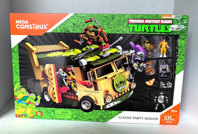 TMNT TEENAGE MUTANT NINJA TURTLES Mega Construx Classic Party Wagon w/ Figures