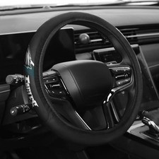 Sports Leather Steering Wheel Cover For Universal Size 14-15 Inch Vehicles
