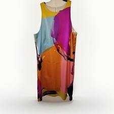 Ann Taylor Sheath Dress,  Brush Stroke Print, Size: 6.