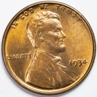 1934-P Lincoln Wheat Penny Cent Uncirculated BU