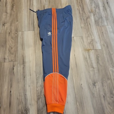 Adidas Originals Tricot SST Track Pants HI3007 Wonder Steel/Orange Men s Size M