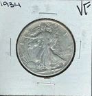 1934 WALKING LIBERTY SILVER HALF DOLLAR~ VF ~NICE LOOKING COIN~ 90% SILVER