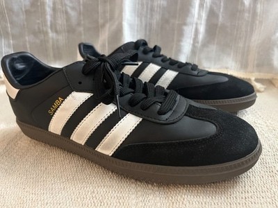 Adidas Puig Samba Skate Shoes Black White Gum Sole Men s US 8 Excellent Conditio